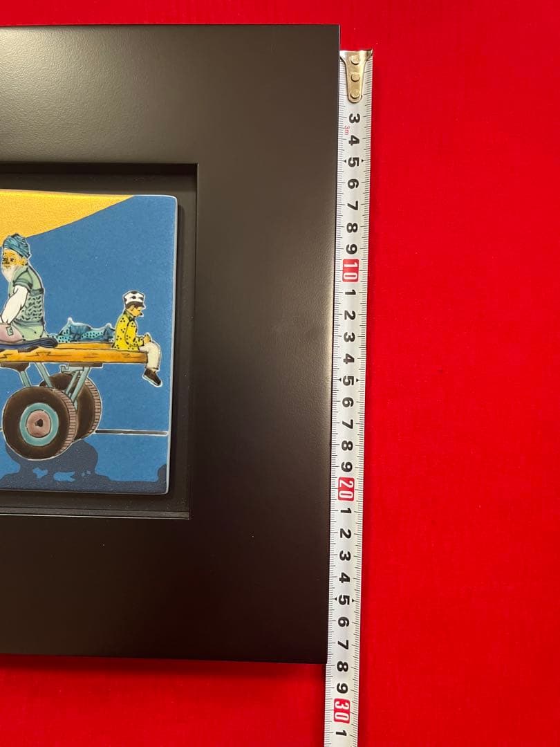 芸術院賞受賞 武腰一憲 サマルカンドブルー 陶額『色絵 遠い日』 K373