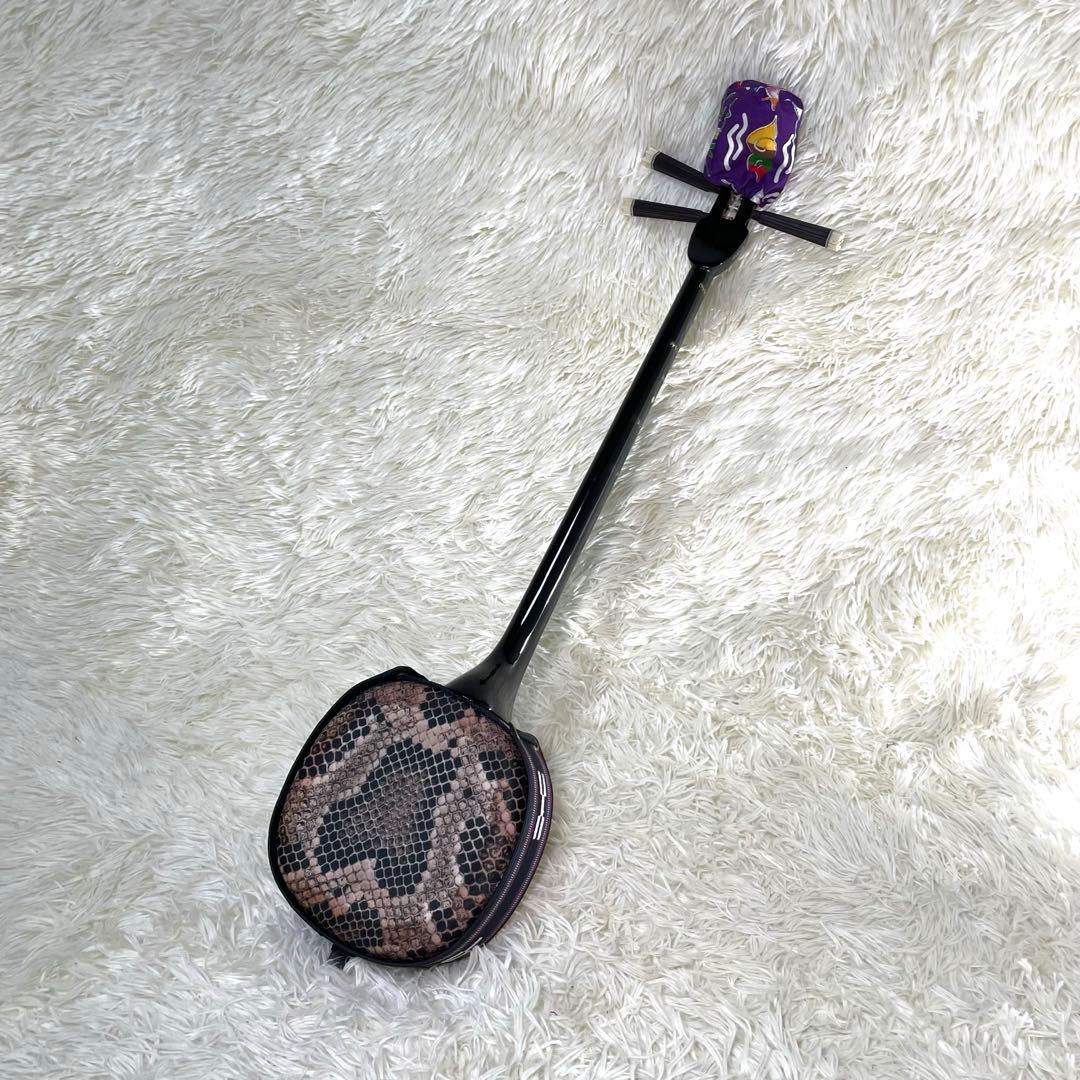 【美品】沖縄三線 人工皮 初心者向け 専用ケース付き
