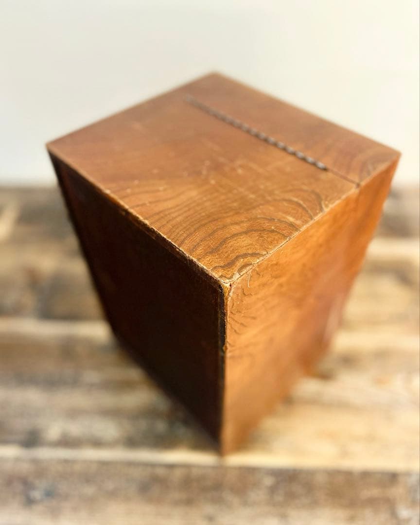 昭和レトロ 鏡付き 木製 化粧箱 ミニ鏡台 裁縫箱 薬箱 段付き収納 古道具