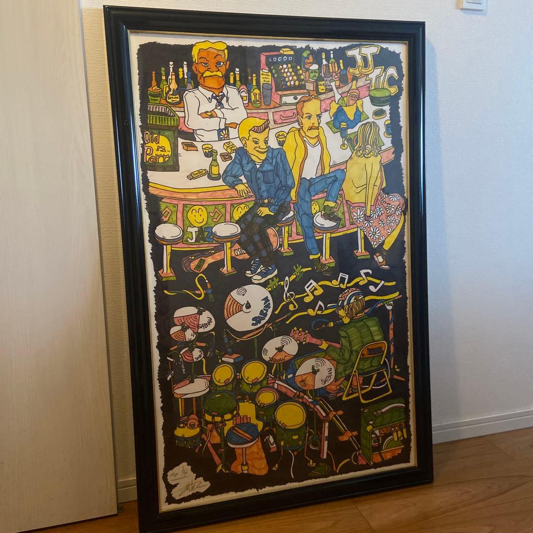 ジャズアート　大きなアート　1m 直筆
