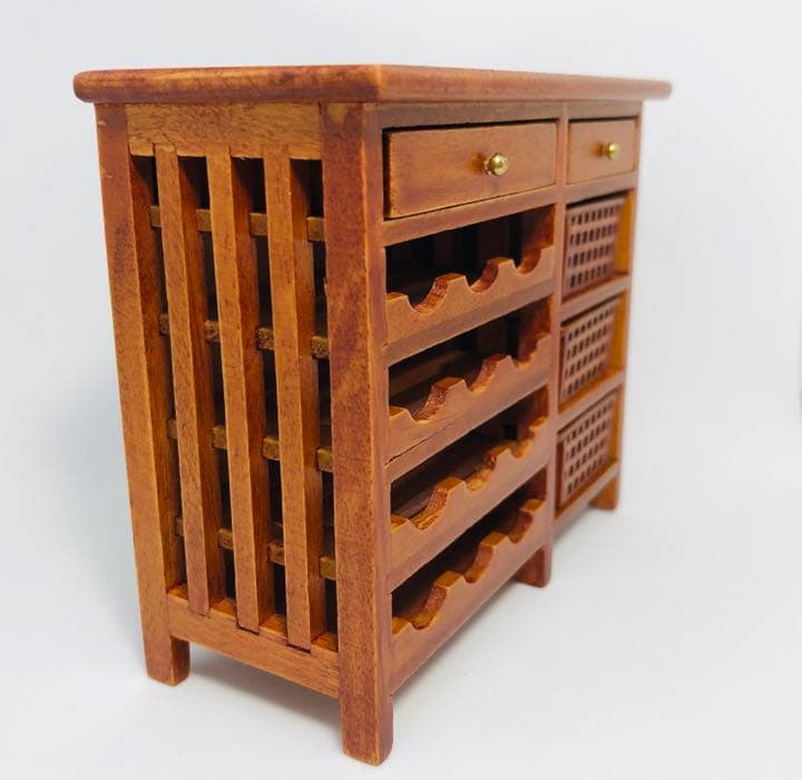 51 ミニチュア ワイン棚 小物入れ 家具