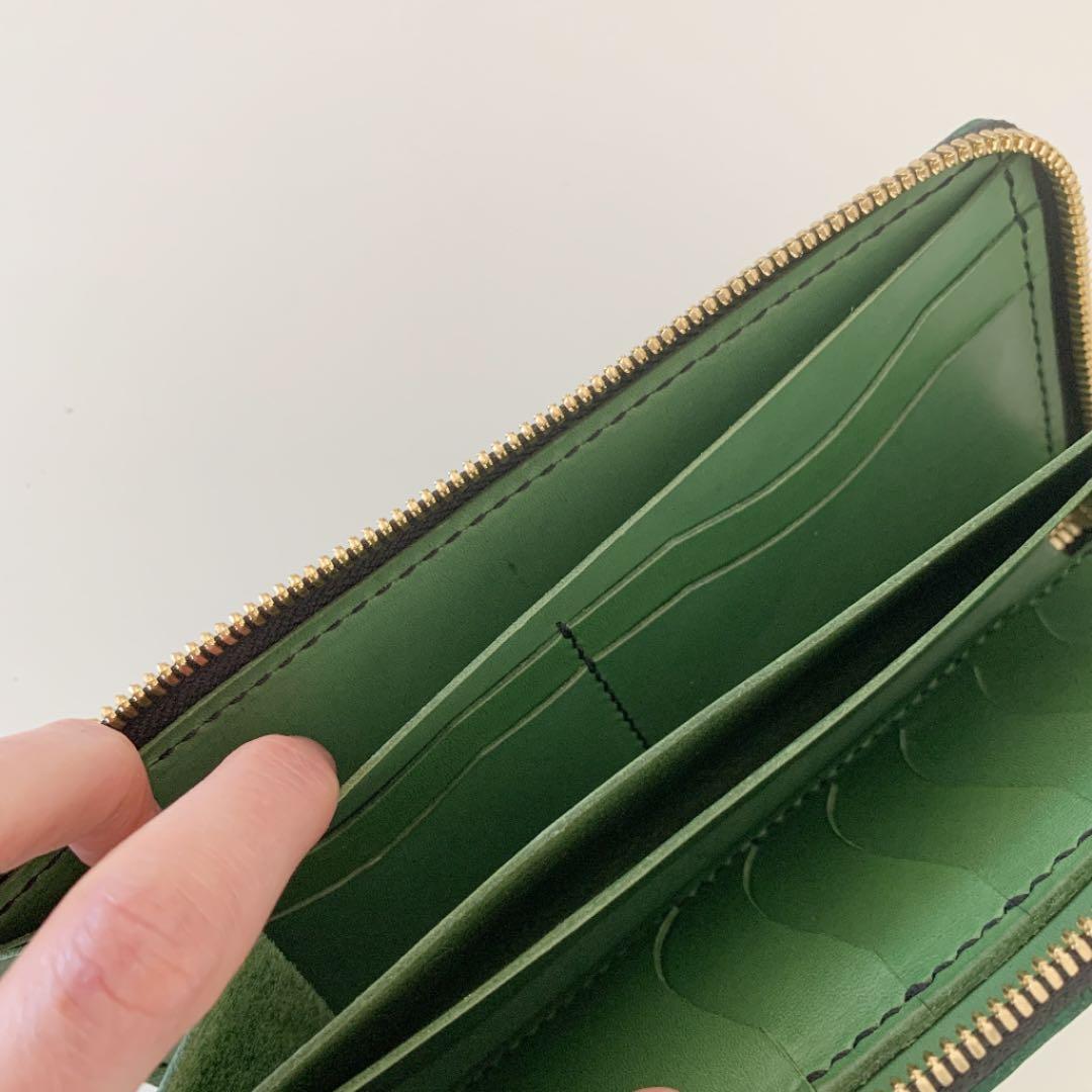 革財布　カービング　ハンドメイド