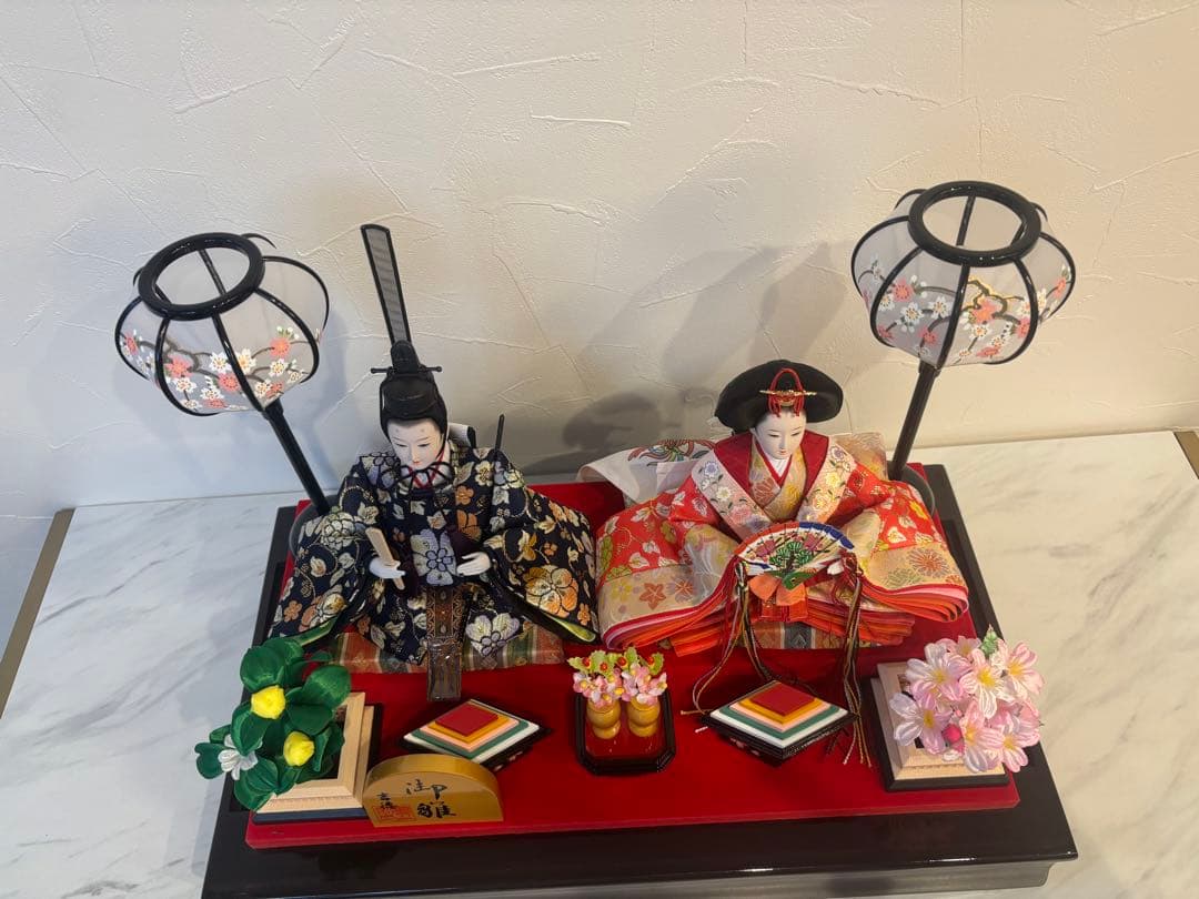 【早い者勝ち】雛人形 ★花盛・親王アクリルケース飾り/CD付き！