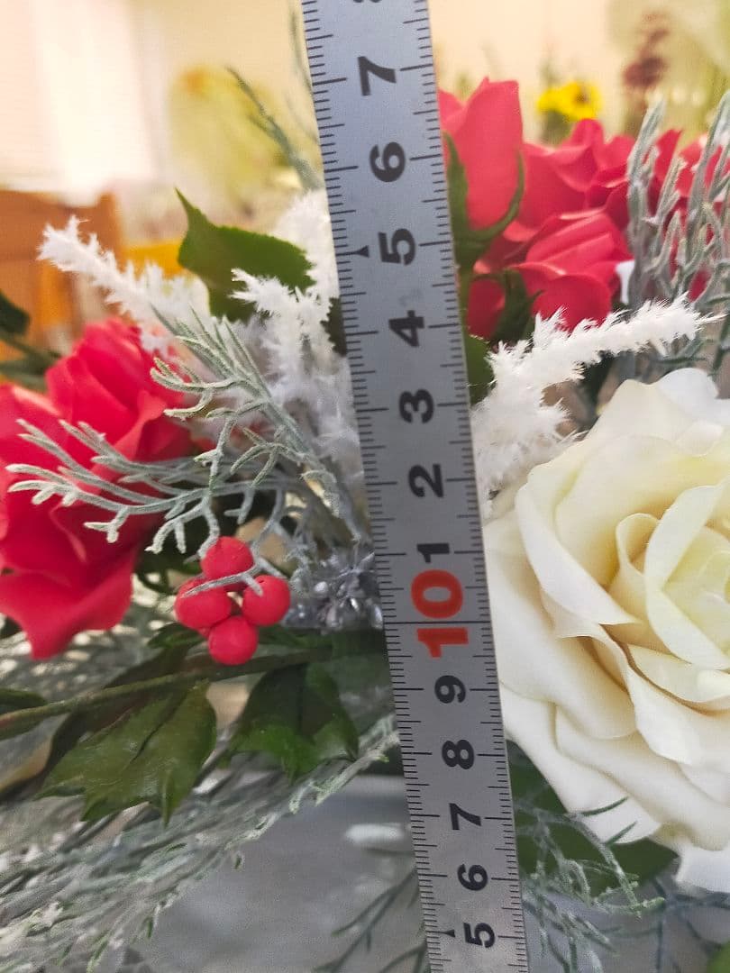 クリスマステーブルフラワー（クレイフラワー）パンフラワー