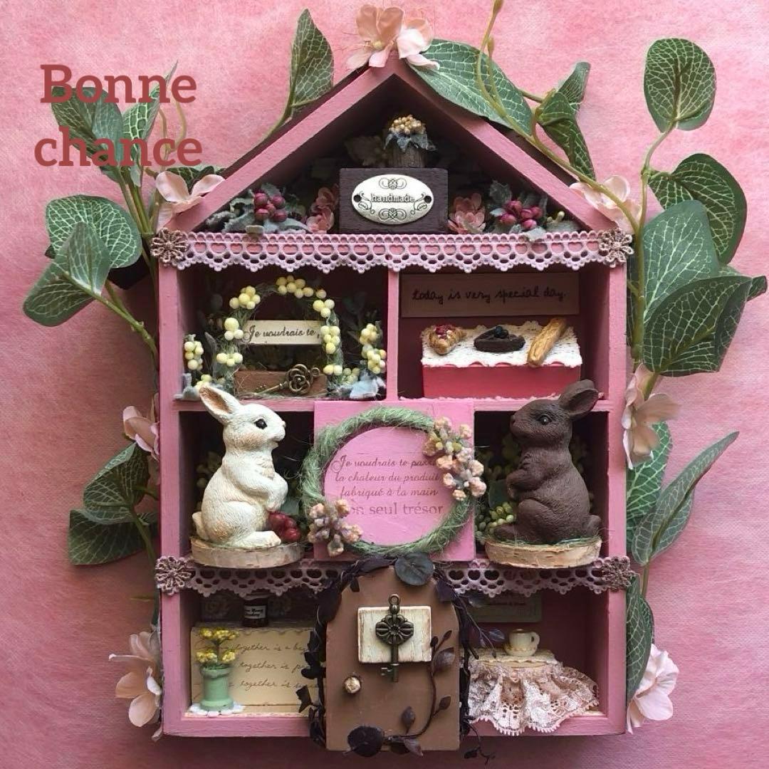 ひな祭りリース　イースター　ドールハウス　飾り　春　ハンドメイド　インテリア　家