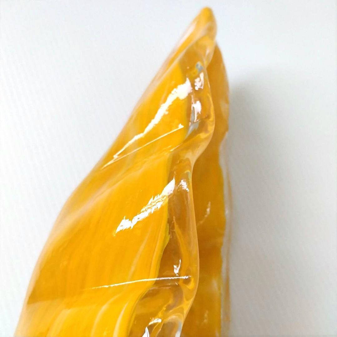 岩田工芸硝子 岩田 昭和レトロ ガラス 花器 水盤 生け花 手吹き 46,5cm