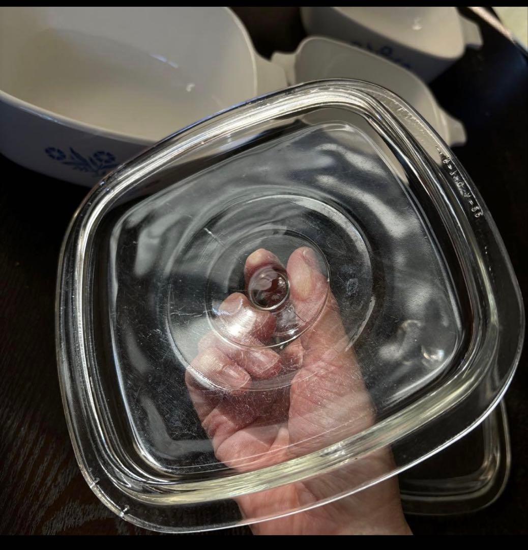 コーニングウェア　キャセロール　ブルーコーンフラワー　セット