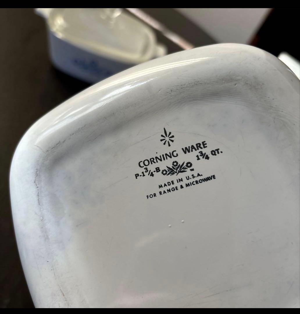 コーニングウェア　キャセロール　ブルーコーンフラワー　セット