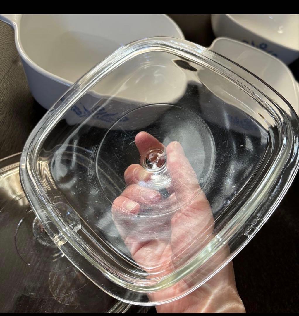 コーニングウェア　キャセロール　ブルーコーンフラワー　セット