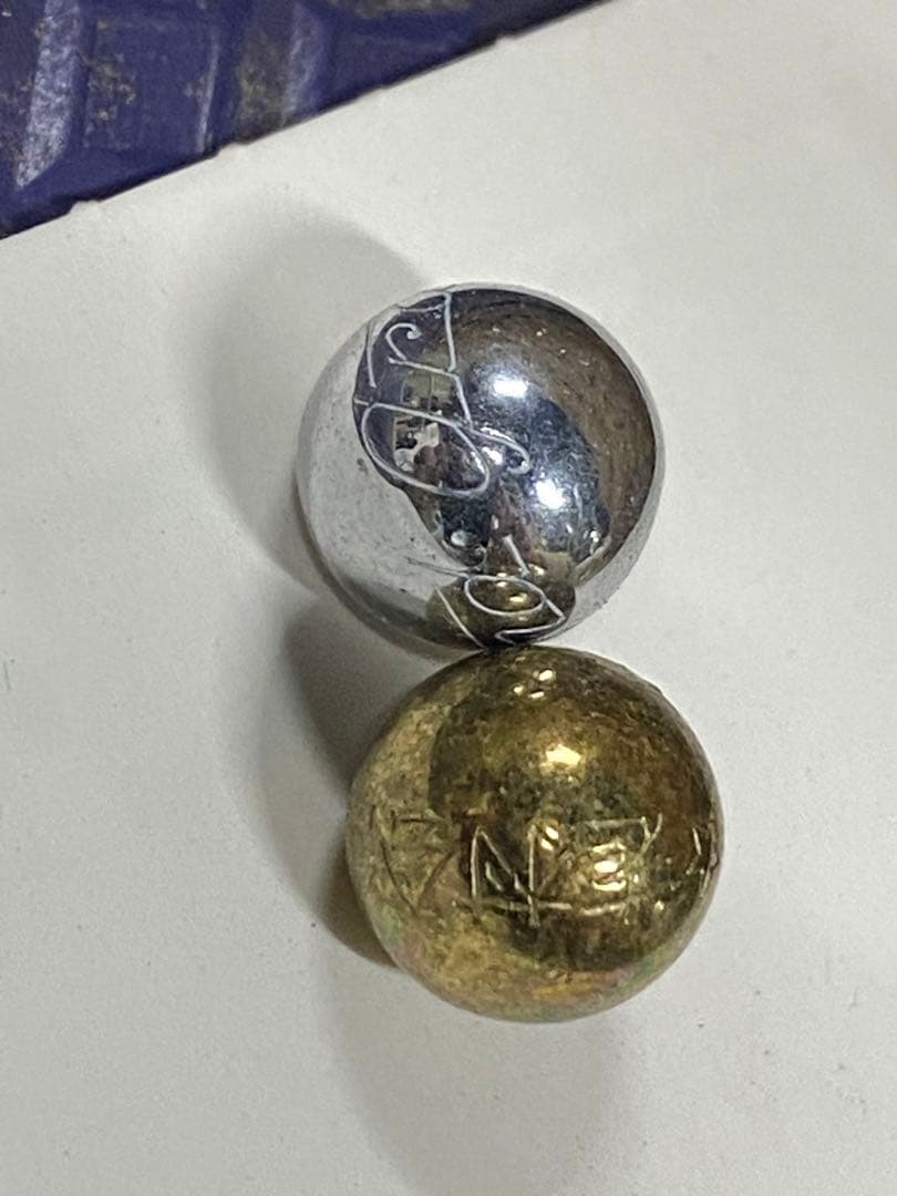 昭和レトロ　パチンコ玉　金属玉セット 金色 銀色