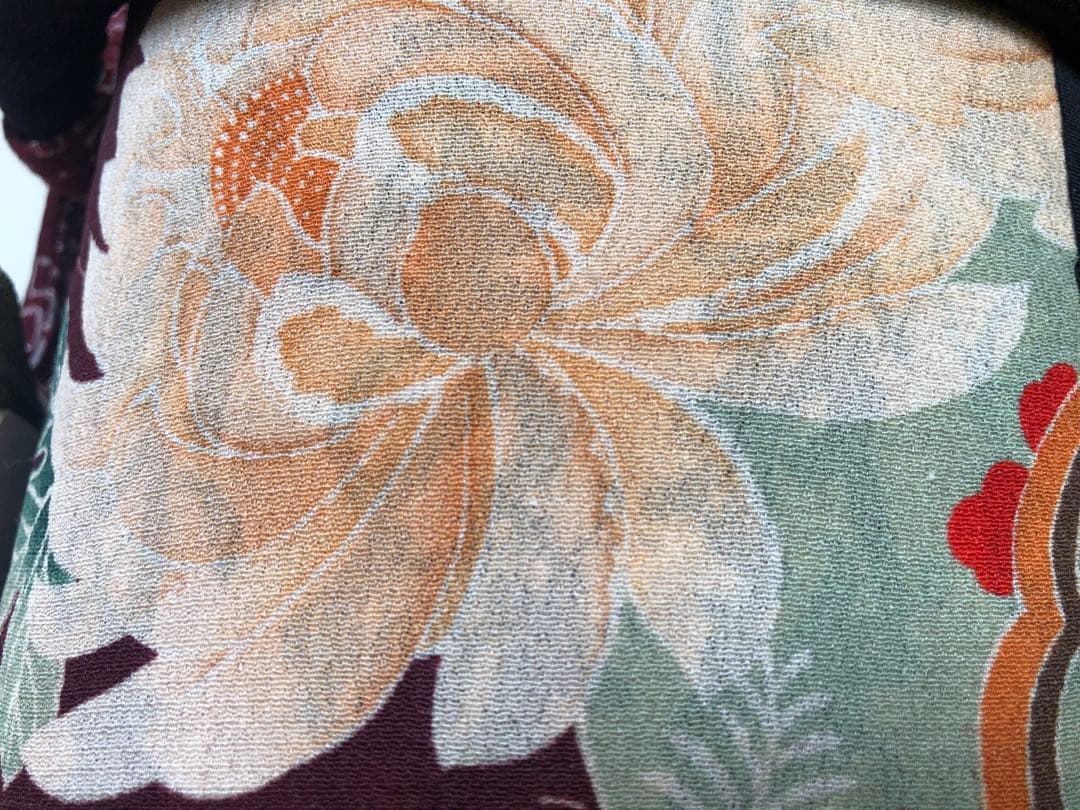 一閑張り　一閑張りバック　【大】縮緬　大正縮緬　錦紗縮緬　犬張子　狛犬