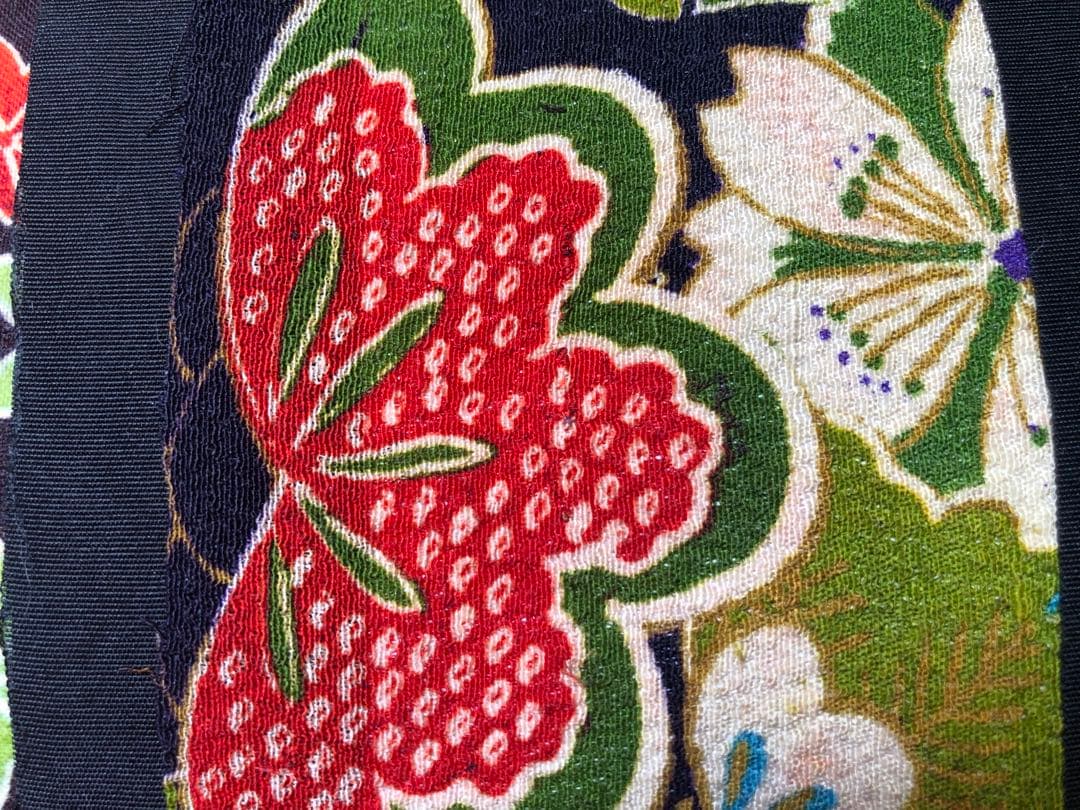 一閑張り　一閑張りバック　【大】縮緬　大正縮緬　錦紗縮緬　犬張子　狛犬