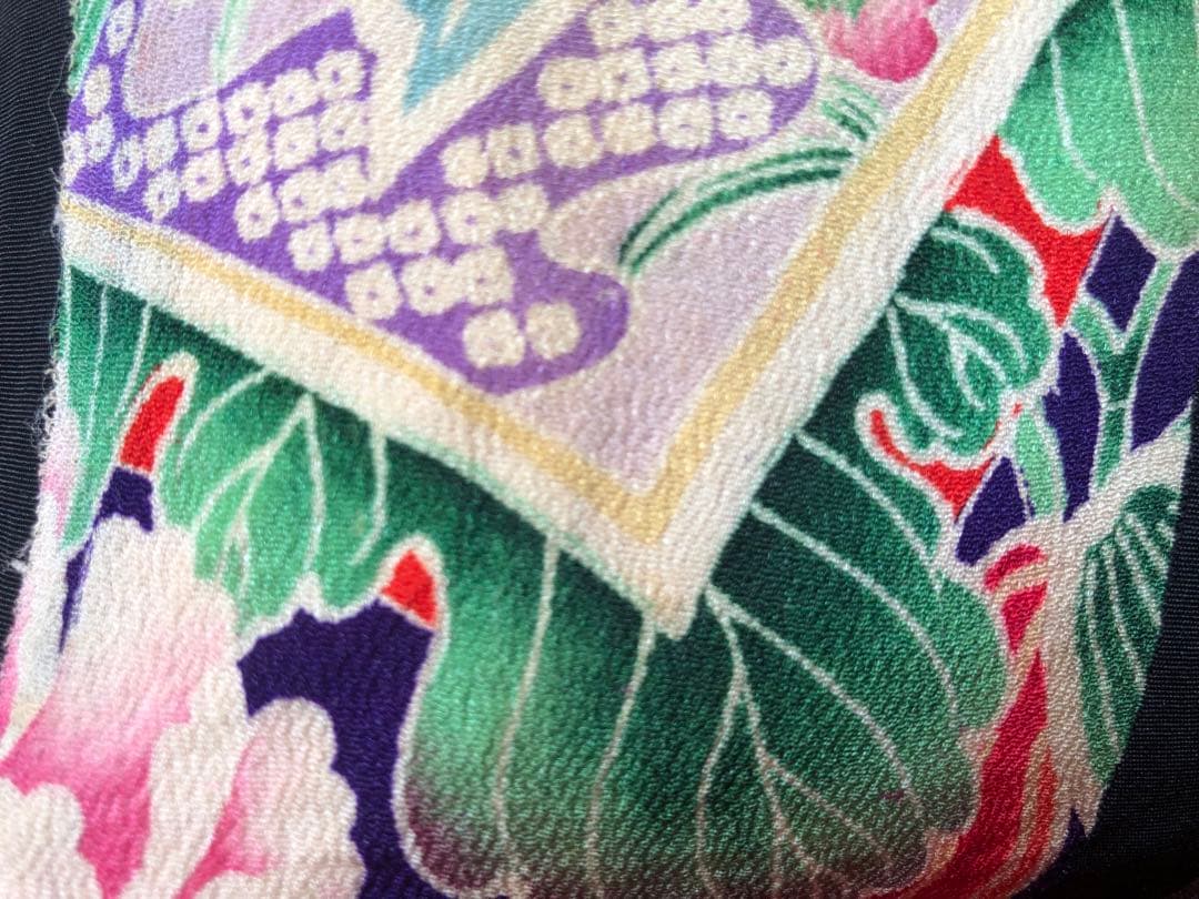 一閑張り　一閑張りバック　【大】縮緬　大正縮緬　錦紗縮緬　犬張子　狛犬