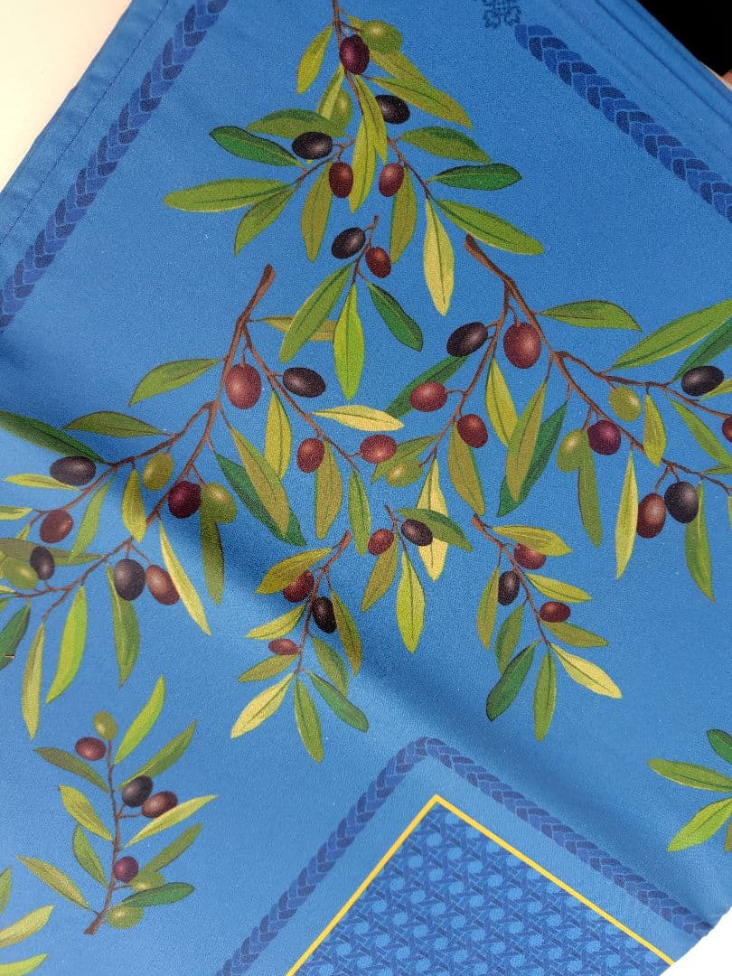 南仏プロバンスプリントテーブルクロス「ニョンスブルー」