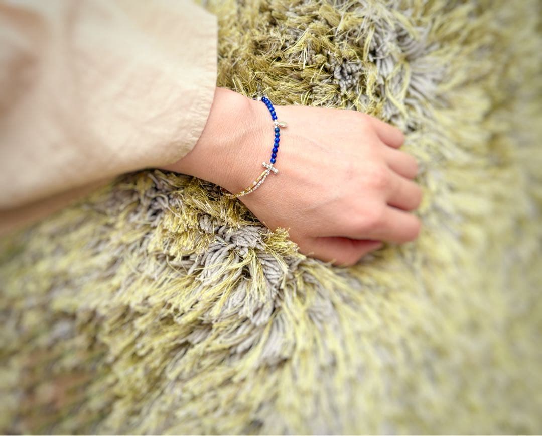 ラピスラズリ カレンシルバー ブレスレット
