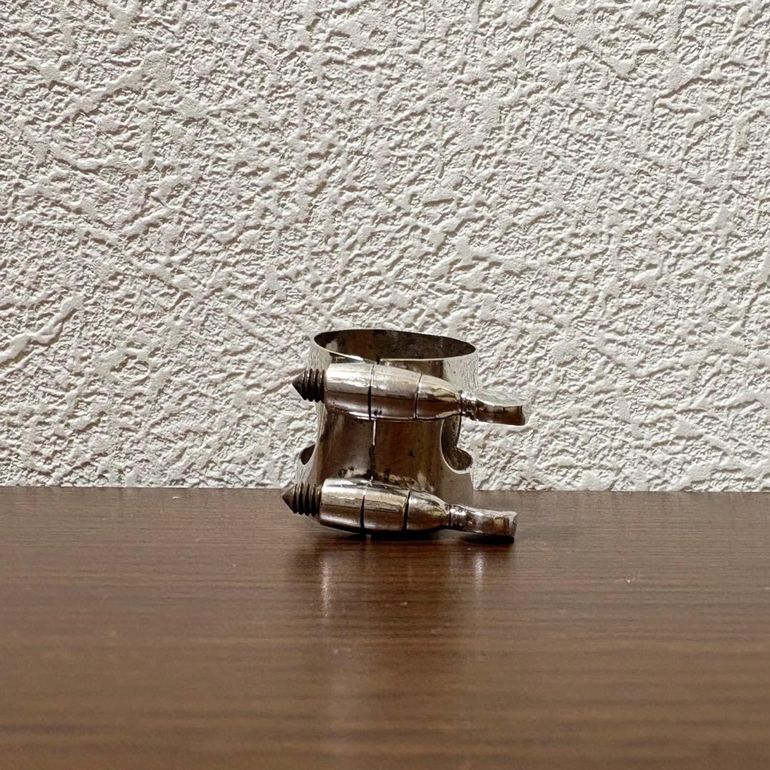 H.selmer ソプラノサックス 旧タイプリガチャー シルバー