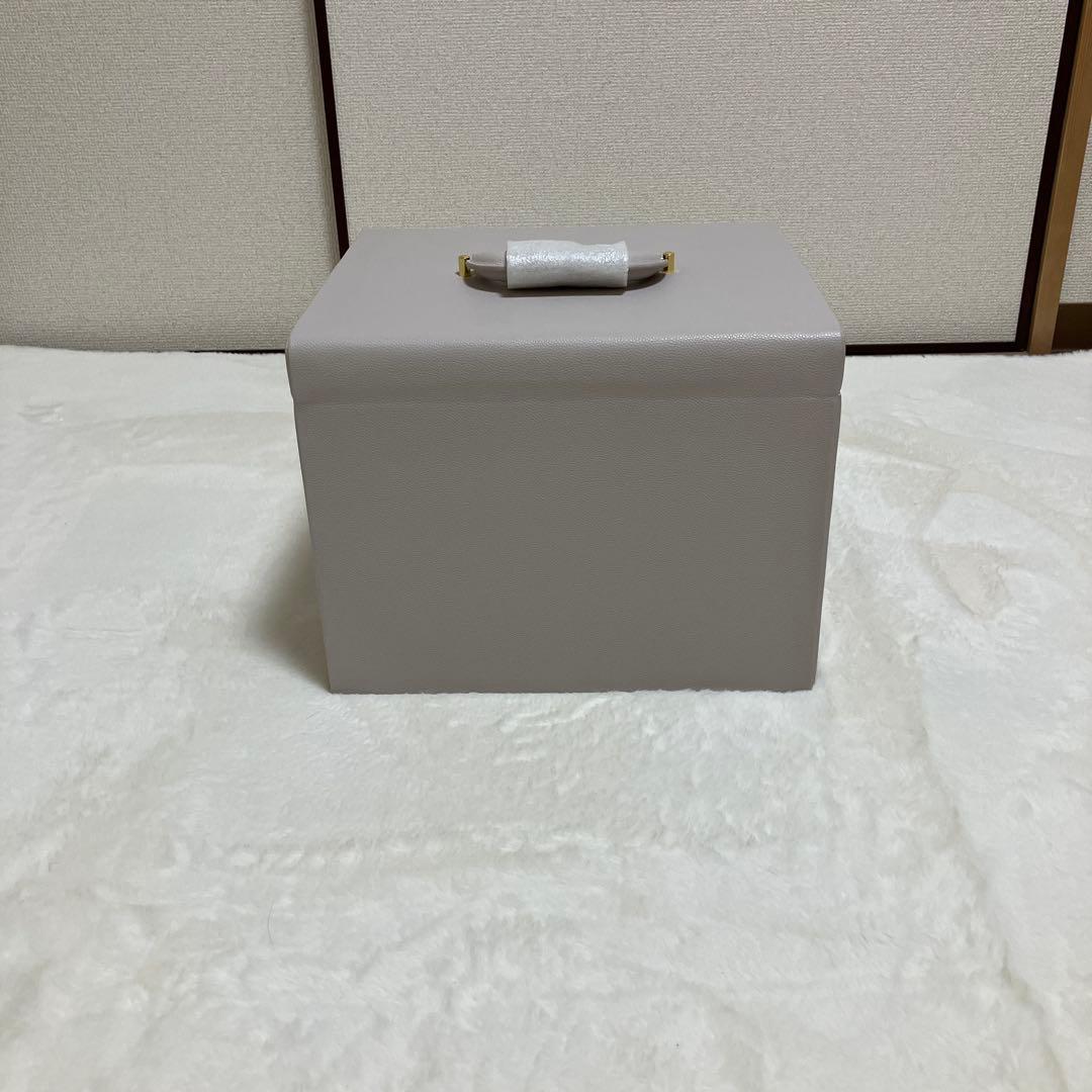 【新品未使用】グレー5層鏡面蓋 大容量 ジュエス宝石時計ブレスレット収納BOX