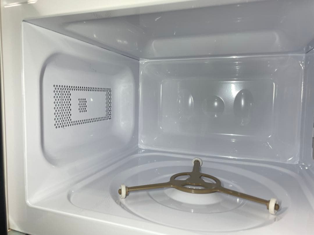 998 山善 ホワイト電子レンジ ターンテーブル 横開き 60Hz 一人暮らし