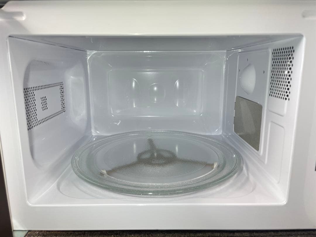 998 山善 ホワイト電子レンジ ターンテーブル 横開き 60Hz 一人暮らし