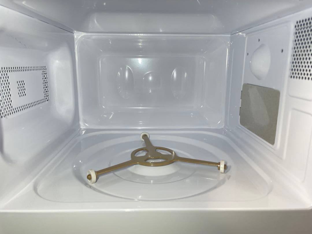 998 山善 ホワイト電子レンジ ターンテーブル 横開き 60Hz 一人暮らし