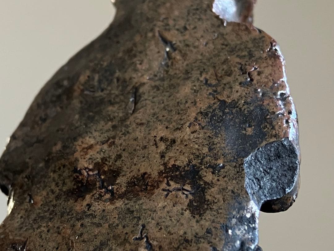 【何故の美 窯変大黒天 自然釉土人形 約7㎝ 幕末明治頃】珍品民間信仰郷土玩具