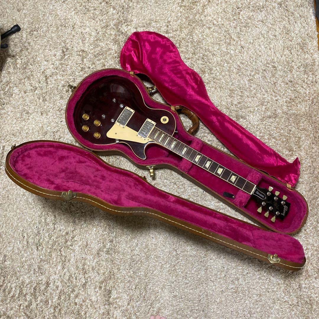 [ジャンク品]レスポールモデル ワインレッド ハードケース付き