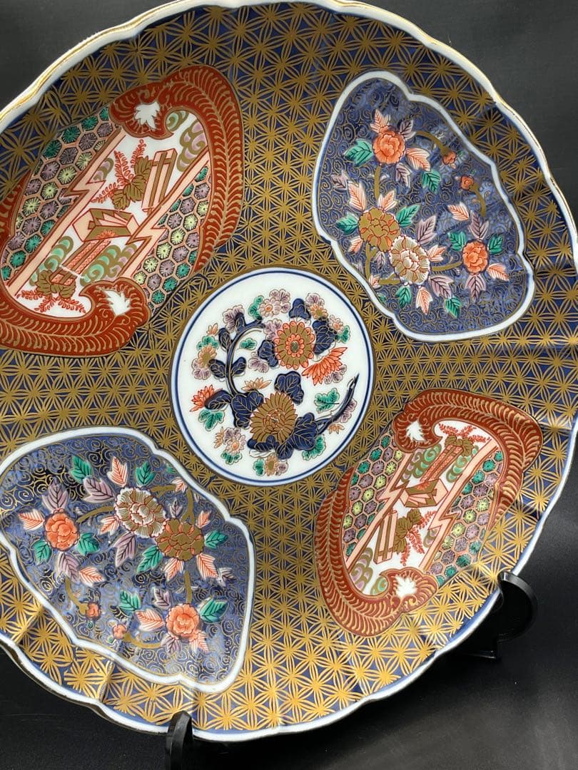 賞美堂　其泉窯 日肥其泉　昭和年製　大皿