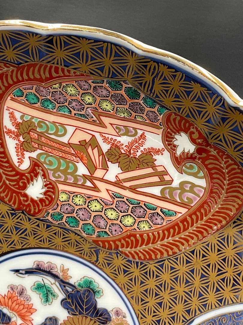 賞美堂　其泉窯 日肥其泉　昭和年製　大皿