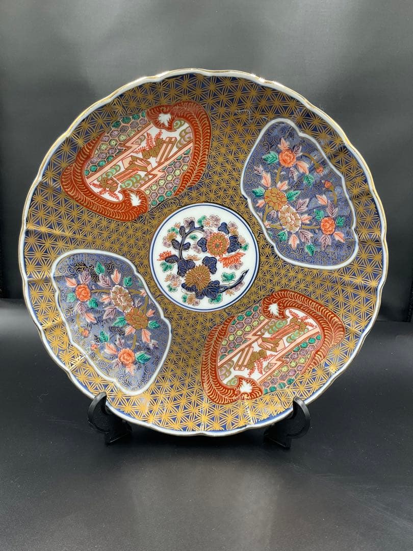 賞美堂　其泉窯 日肥其泉　昭和年製　大皿