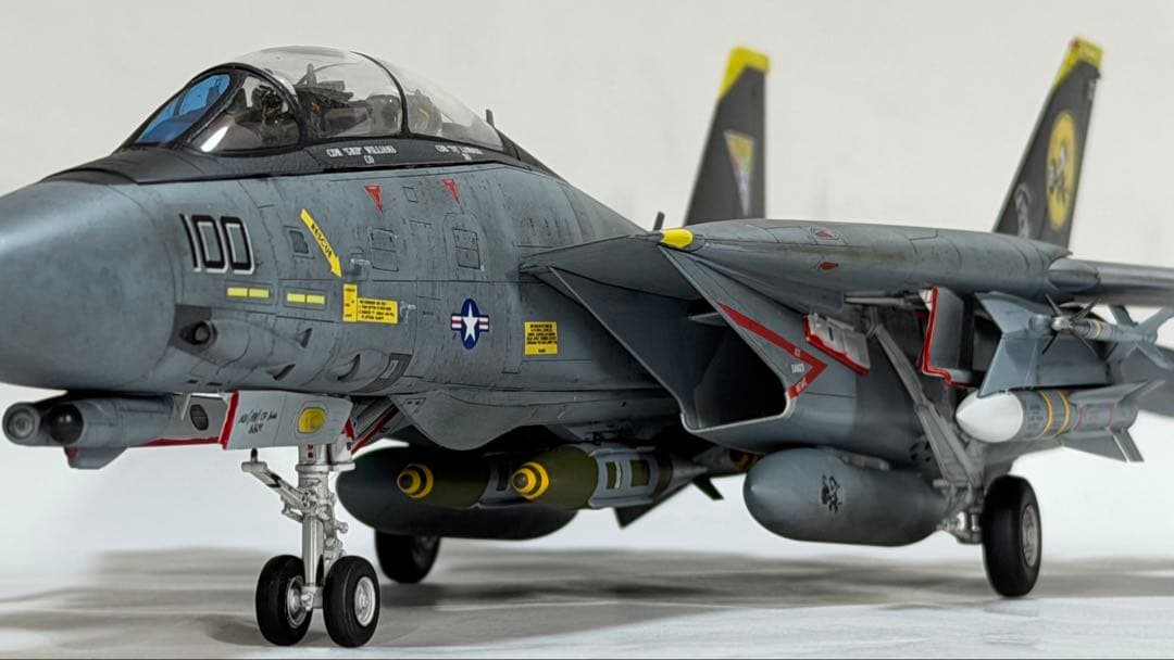 タミヤ1/48 F-14D TOMCATトムキャッターズ仕様 完成品