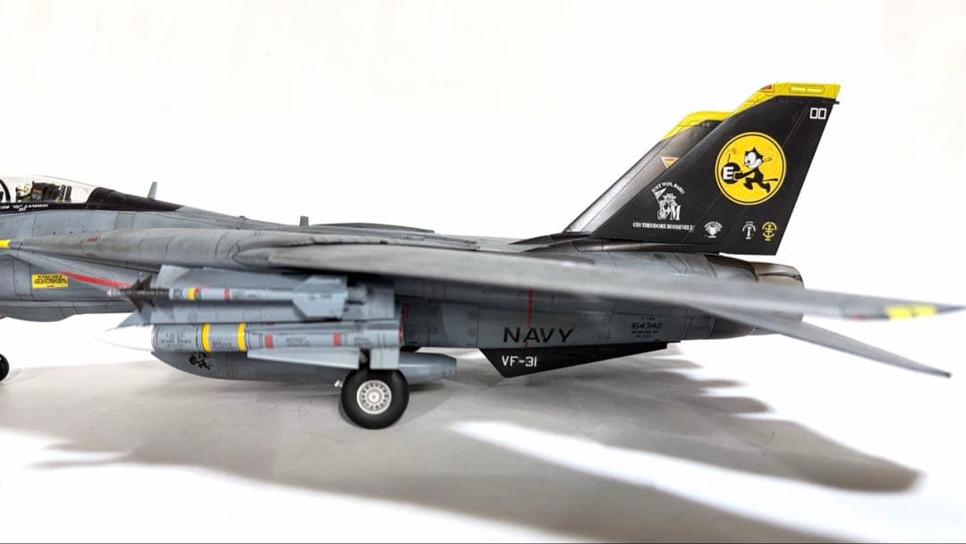 タミヤ1/48 F-14D TOMCATトムキャッターズ仕様 完成品