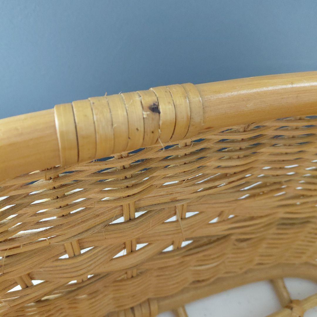 オーバル型　ラタンランドリーバスケット　ビックサイズ