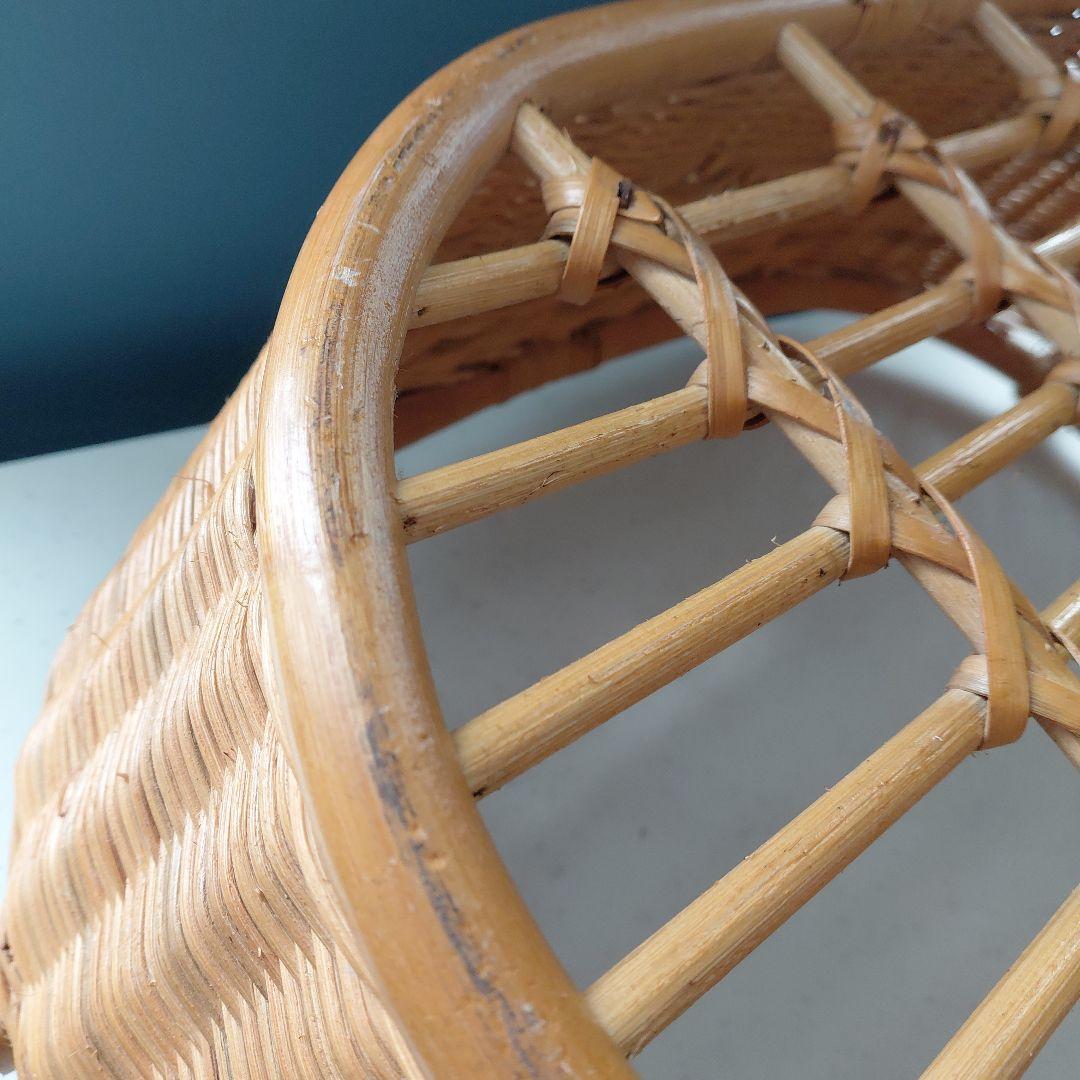 オーバル型　ラタンランドリーバスケット　ビックサイズ