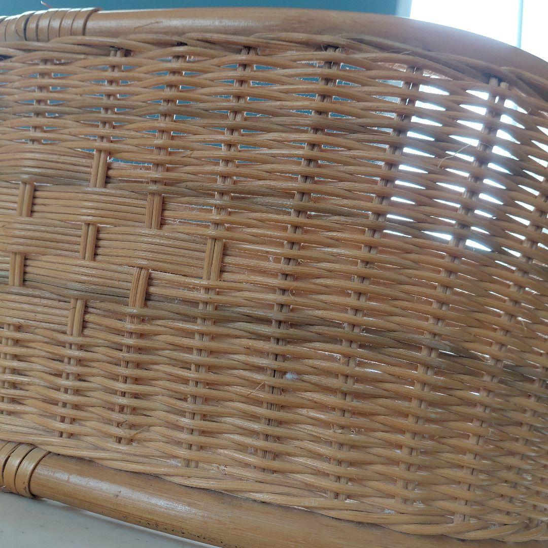 オーバル型　ラタンランドリーバスケット　ビックサイズ