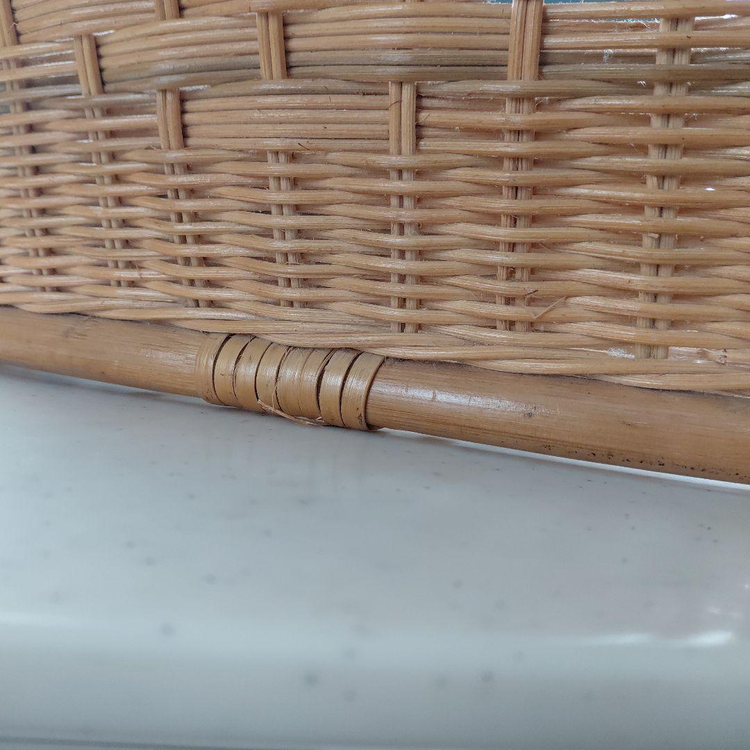 オーバル型　ラタンランドリーバスケット　ビックサイズ