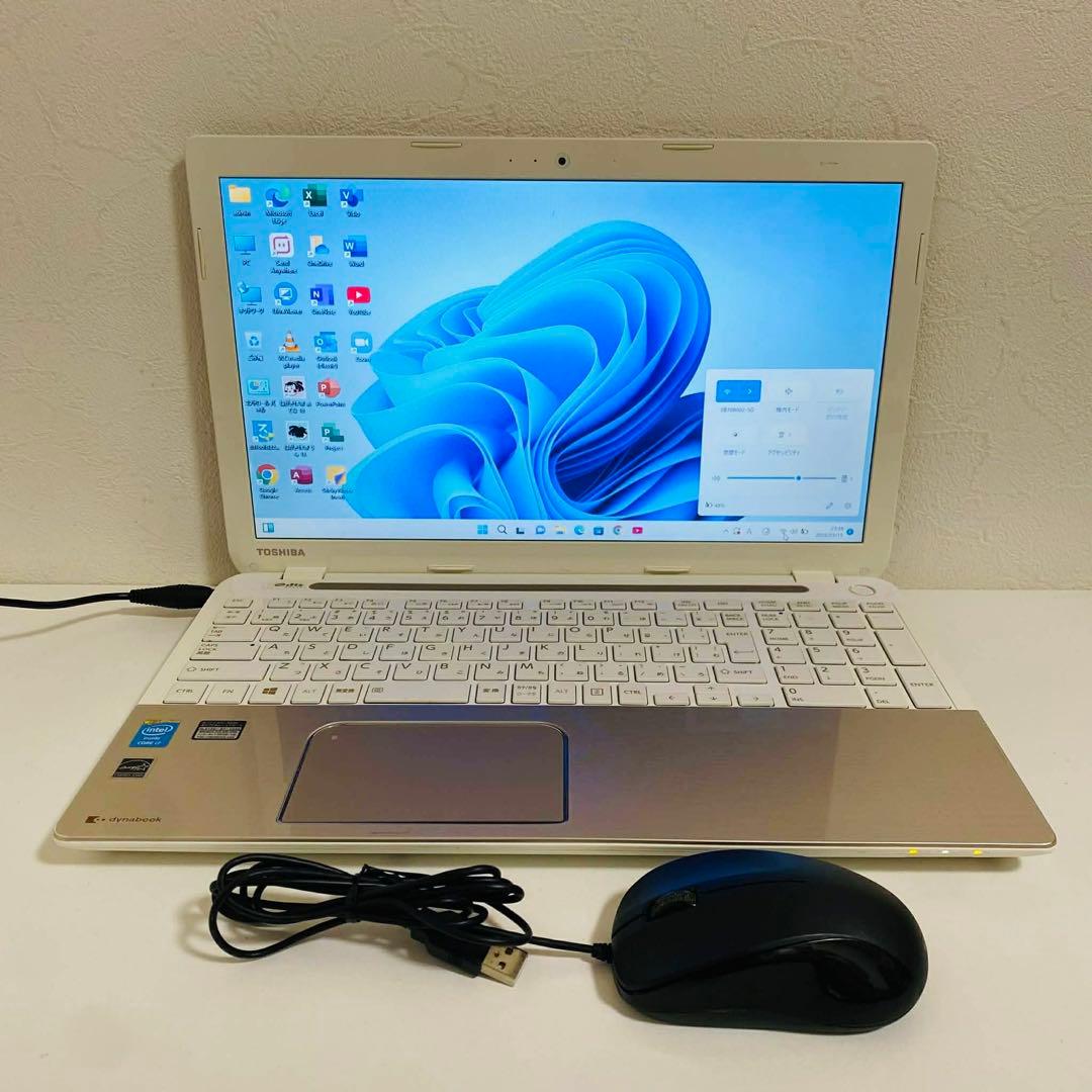Y164 東芝ノートパソコン i7メモリ8G高速SSD WEBカメラ Win11