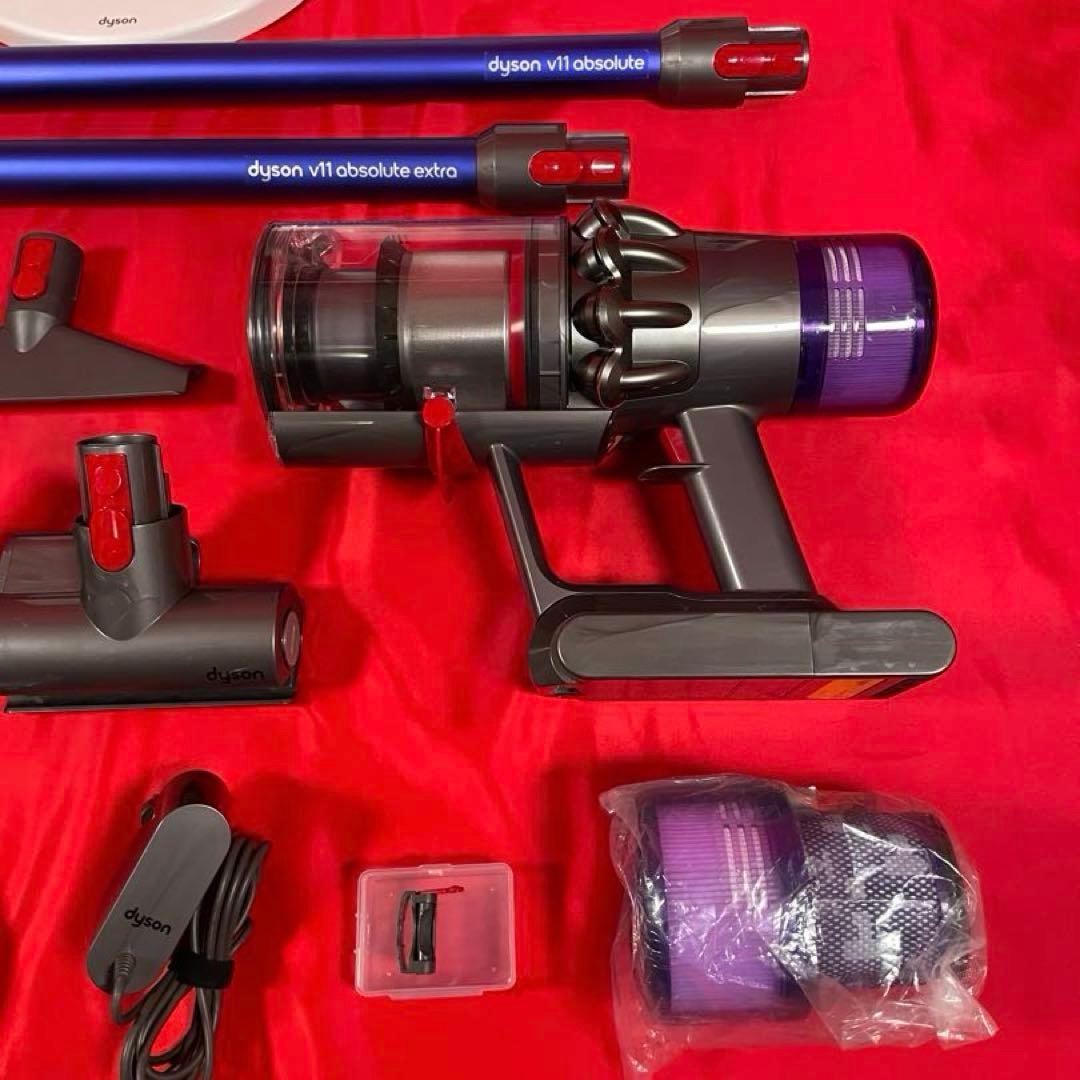 ダイソン② SV15V11 純正スタンド ２本のパイプ ヘッド選択式　フルパーツ