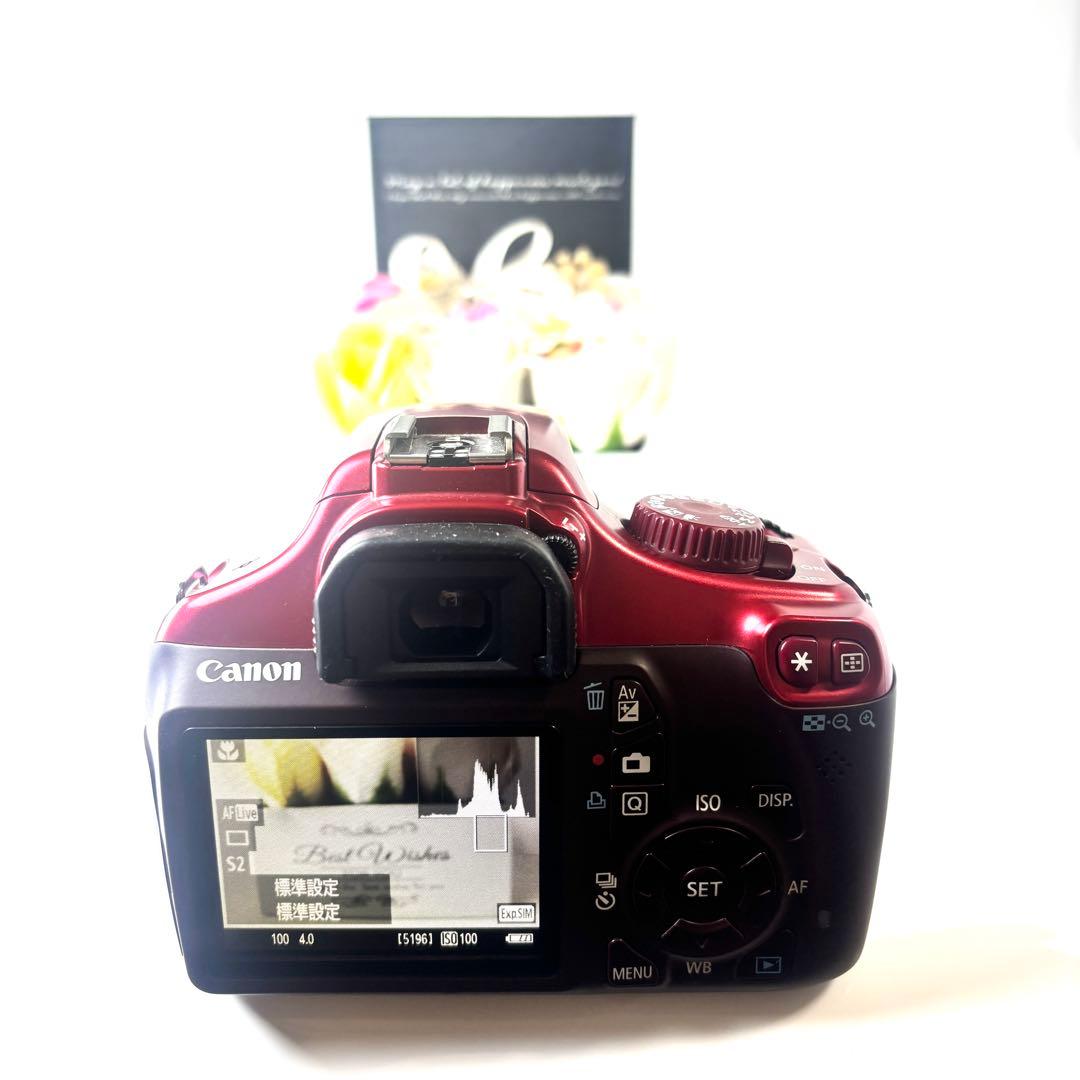 ✨すぐ使えます✨Canon EOS Kiss X50 ワインレッド 付属品セット