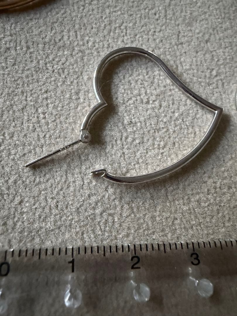 K14WG ハートピアス