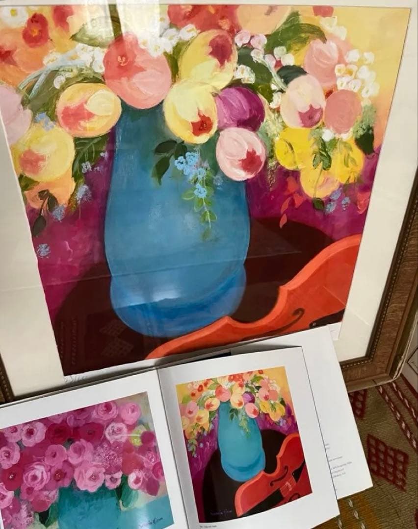 新品額版画　大きめ47✖️55 ジニー・キム　証明書、サイン、ED 20万　現行品