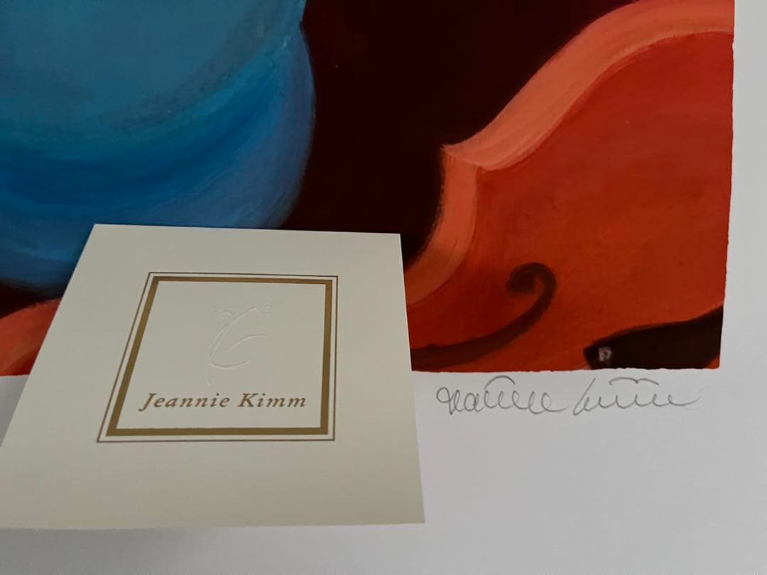 新品額版画　大きめ47✖️55 ジニー・キム　証明書、サイン、ED 20万　現行品