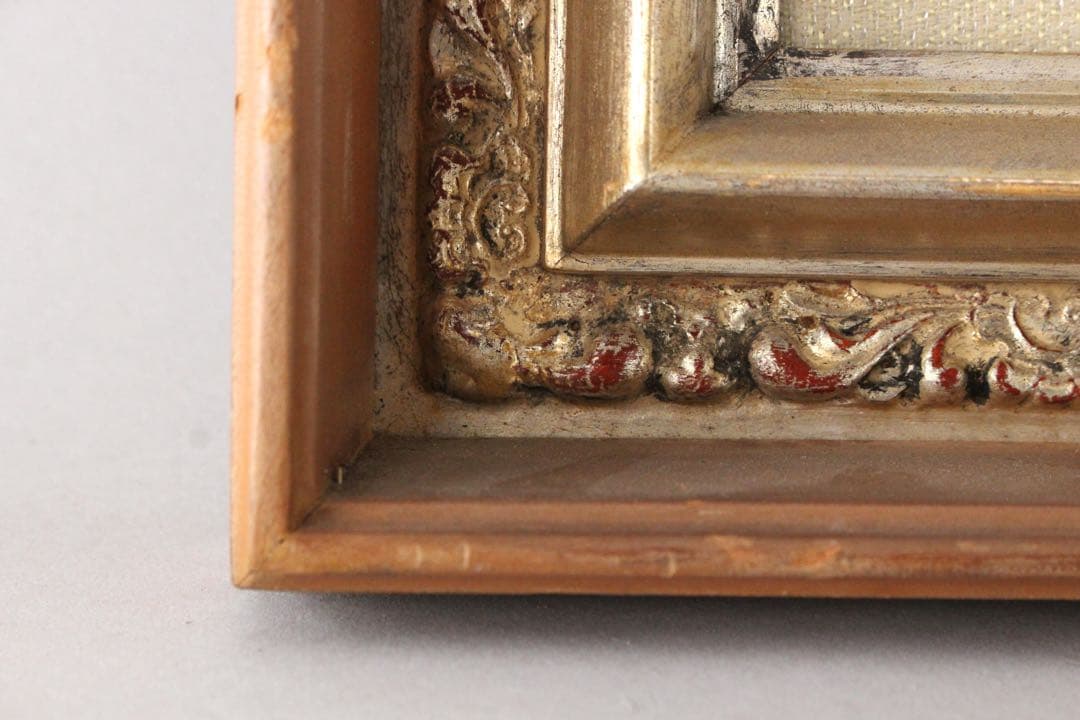 No4833 額装　川村嘉久「能登晴るる」　油彩画　F6号　昭和49年　送料無料