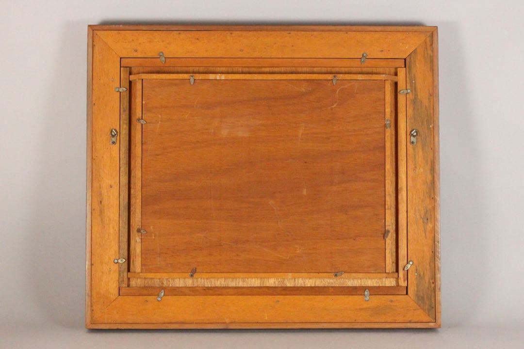 No4833 額装　川村嘉久「能登晴るる」　油彩画　F6号　昭和49年　送料無料