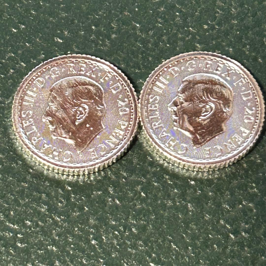 【純銀】イギリスのロイヤルミント（王室造幣局）発行「ブリタニア銀貨」　2枚セット