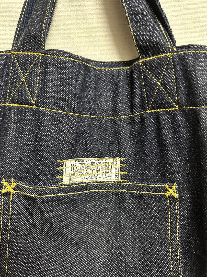 【完売品】ユナイテッドアローズ別注 Lee デニムトートバッグ コラボ綿100%