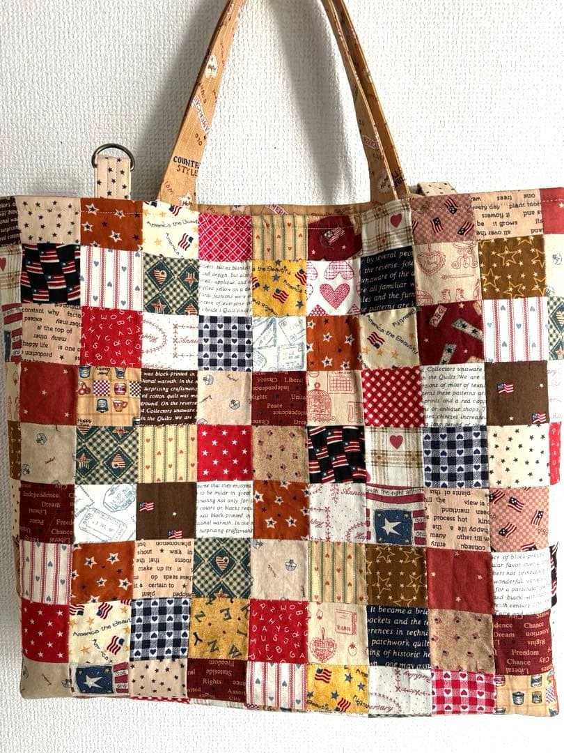ルシアン　リトルカントリーコレクション　パッチワークBIGトートバッグ