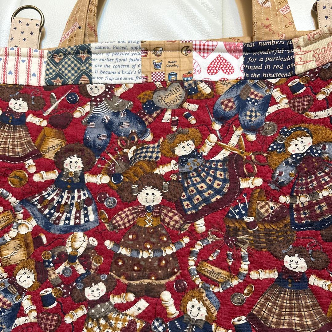 ルシアン　リトルカントリーコレクション　パッチワークBIGトートバッグ