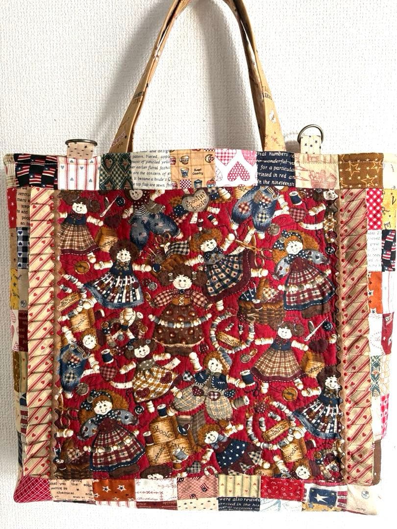 ルシアン　リトルカントリーコレクション　パッチワークBIGトートバッグ