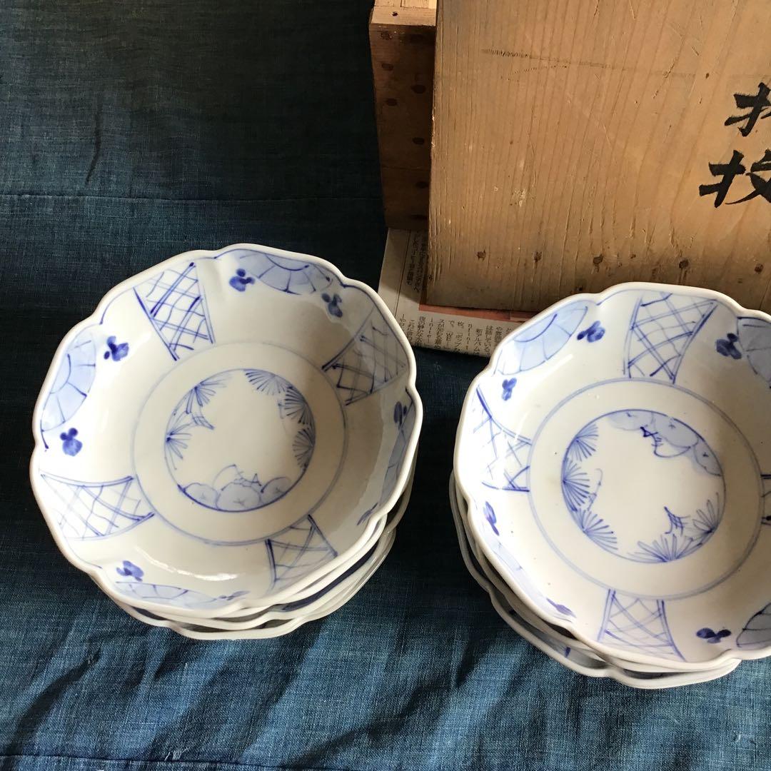 明治時代　伊万里　瀬戸　印判　なます皿　20枚揃い1枚欠