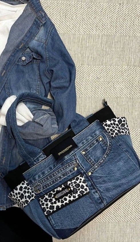 デニムリメイクバック（Ｌ）No.983☆ハンドバッグ　マザーズバッグ